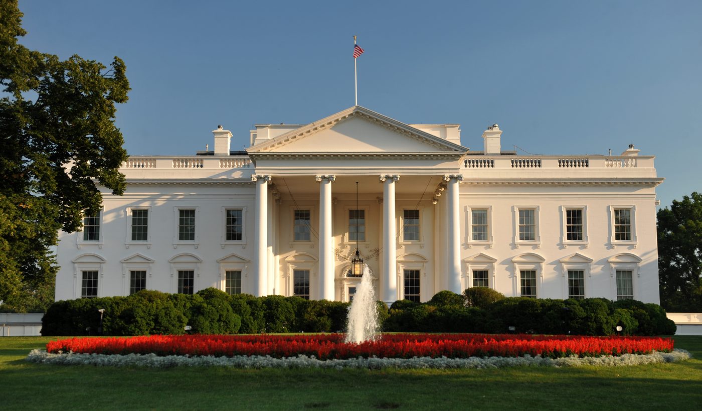 Washington'daki Beyaz Saray kuzey cephesi